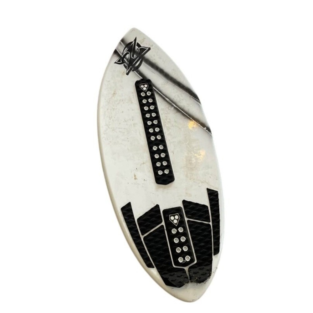 Zap Skimboards Wedge Series White Black Traction Pad 48 Inch Skimboard